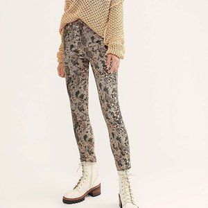 Free People Two Faced Snakeskin High Waist Legging
